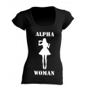 T-Shirt Alpha Woman Nera